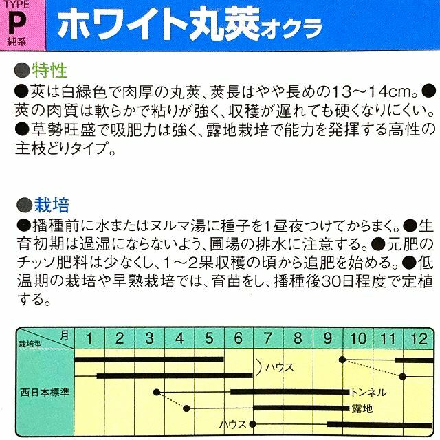 野菜種子 EAS ホワイト丸莢オクラ 9粒 x 2個 食品/飲料/酒の食品(野菜)の商品写真