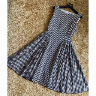 フォクシー(FOXEY) ひざ丈ワンピース(レディース)(ギンガムチェック