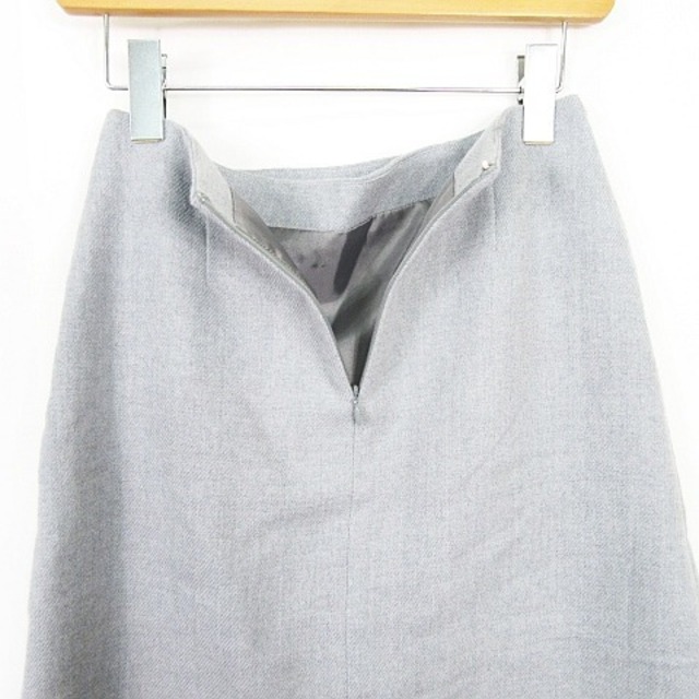 ROPE’(ロペ)のロペ ROPE ラップ風スカート 膝下 ウール 見せかけボタン 36 グレー レディースのスカート(ひざ丈スカート)の商品写真