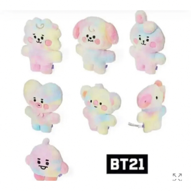 BT21(ビーティーイシビル)の公式　BT21 レインボー　ベビーぬいぐるみ COOKY ♡RJ エンタメ/ホビーのおもちゃ/ぬいぐるみ(キャラクターグッズ)の商品写真