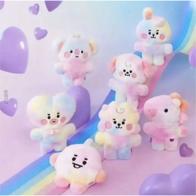 BT21(ビーティーイシビル)の公式　BT21 レインボー　ベビーぬいぐるみ COOKY ♡RJ エンタメ/ホビーのおもちゃ/ぬいぐるみ(キャラクターグッズ)の商品写真