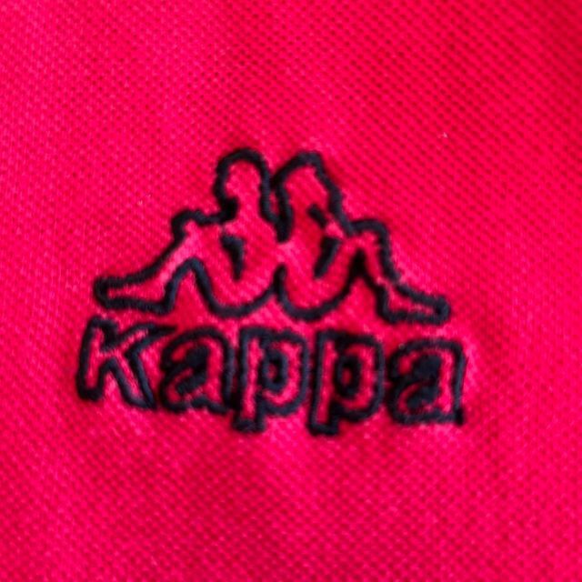 kappa ポロシャツ　ワンポイントロゴ刺繍　古着　Lサイズ メンズのトップス(ポロシャツ)の商品写真