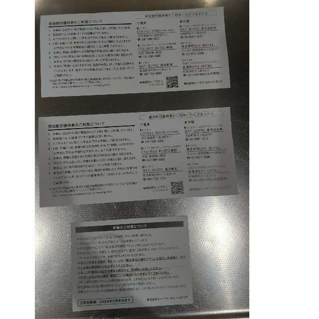 ベイホテル　成田スカイウェイBBQ　割引券　株主優待 チケットの優待券/割引券(その他)の商品写真