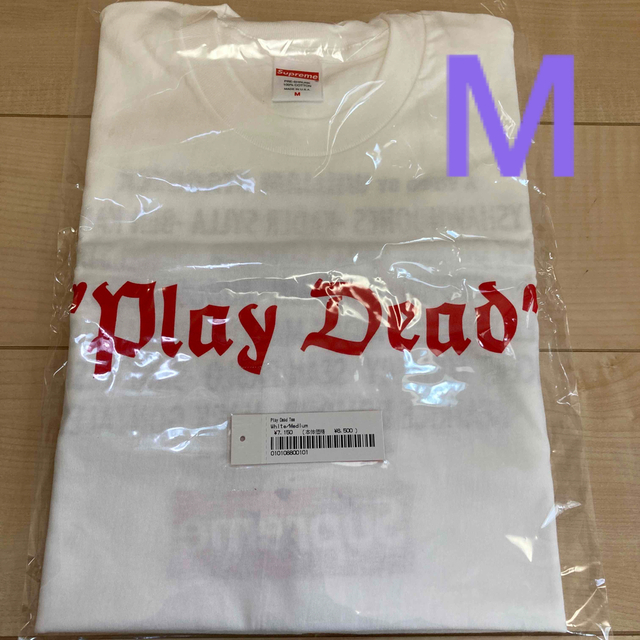 Supreme  Play Dead Tee White M