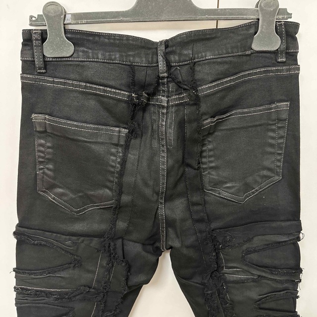 Rick Owens(リックオウエンス)のダメージ/コーティング加工　デニムパンツ　size:M&L メンズのパンツ(デニム/ジーンズ)の商品写真
