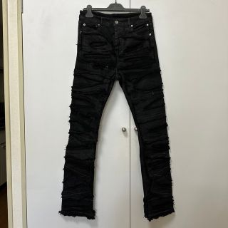 リックオウエンス(Rick Owens)のダメージ/コーティング加工　デニムパンツ　size:M&L(デニム/ジーンズ)