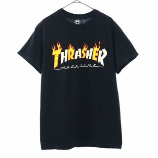 スラッシャー(THRASHER)のスラッシャー プリント 半袖 Tシャツ S ブラック THRASHER クルーネック メンズ 【中古】  【230604】 メール便可(Tシャツ/カットソー(半袖/袖なし))