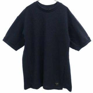 アディダス スリー ストライプス 刺繍 トレーニングシャツ 2XO ネイビー adidas Three Stripes 半袖 Tシャツ ビッグサイズ メンズ 【中古】  【230604】(その他)