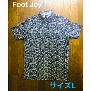 FootJoy - 未使用　Foot Joy 花柄小紋　ボタンダウン半袖ポロシャツ　サイズL