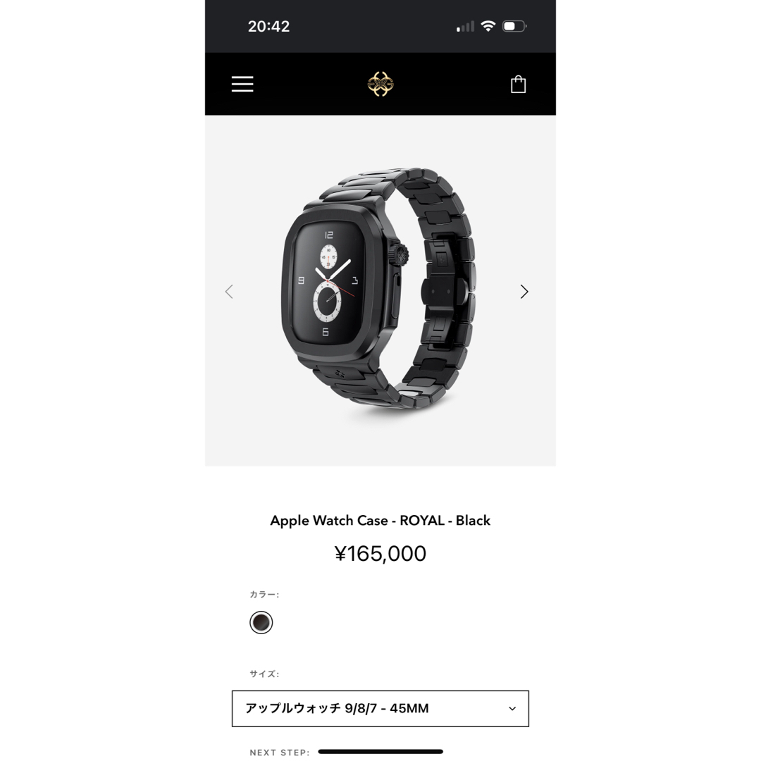 Apple Watch(アップルウォッチ)の最終値下げゴールデンコンセプト　ロイヤルエディション メンズの時計(金属ベルト)の商品写真