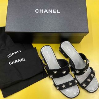 CHANEL ミュール　38C  ふとヒール