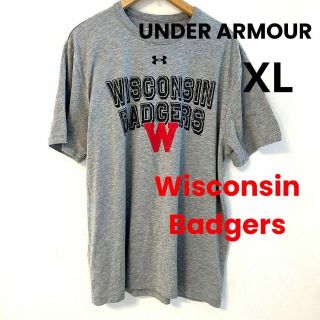 アンダーアーマー(UNDER ARMOUR)のアンダーアーマー Wisconsin Badgers 古着  Tシャツ XL(Tシャツ/カットソー(半袖/袖なし))