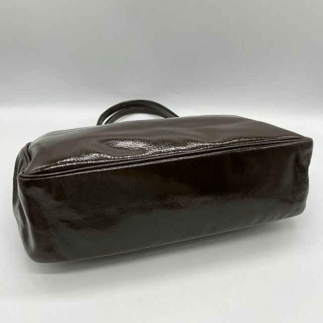 ✨️美品✨️LONGCHAMP ロゾ トートバッグ エナメル ブラウン - トート