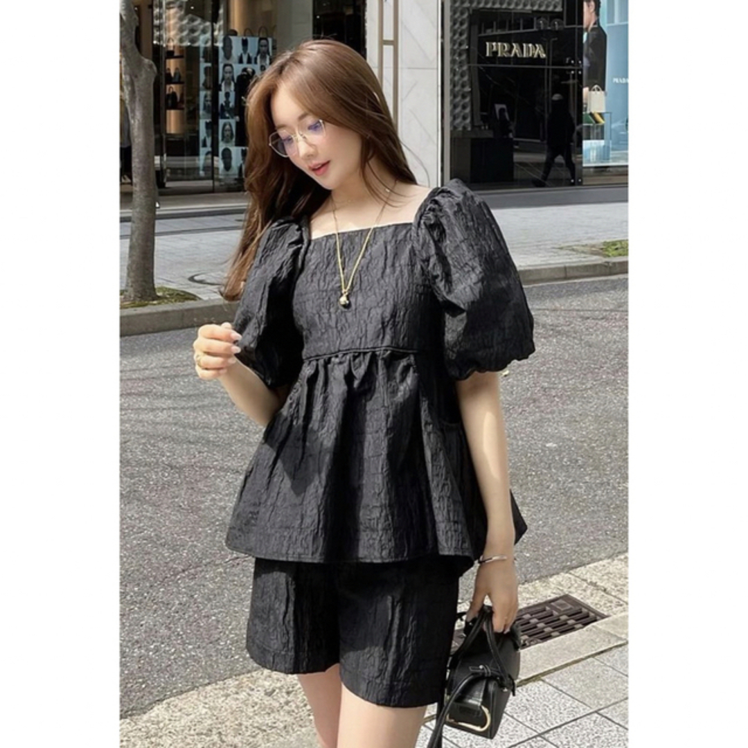 HYEONヘヨンIsabelle blouse / BLACK