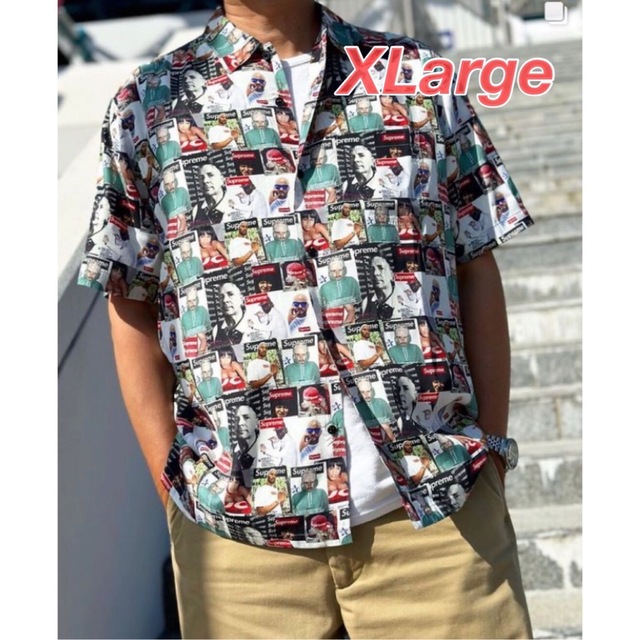 L 新品未使用 Supreme Magazine S/S Shirt Grey | terramall.bg