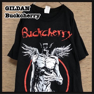 ギルタン(GILDAN)の【ギルダン】半袖Tシャツ　バックチェリー　バンT　悪魔　デカロゴ　黒50(Tシャツ/カットソー(半袖/袖なし))