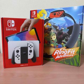 ニンテンドースイッチ(Nintendo Switch)のNintendo Switch 有機ELモデル + リングフィットアドベンチャー(家庭用ゲーム機本体)