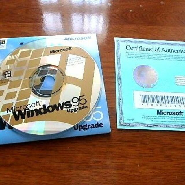 ★Microsoft windows 95 upgrade 中古 CD-ROM スマホ/家電/カメラのPC/タブレット(その他)の商品写真