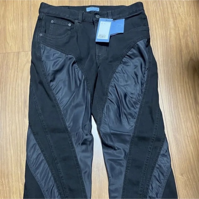 H&M mugler ミュグレー スパイラルパネルデニム ブラック48 | www
