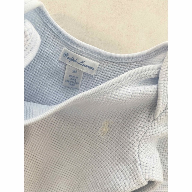 Ralph Lauren(ラルフローレン)のRALPH LAUREN  Baby 9M ワッフルロンパース キッズ/ベビー/マタニティのベビー服(~85cm)(ロンパース)の商品写真