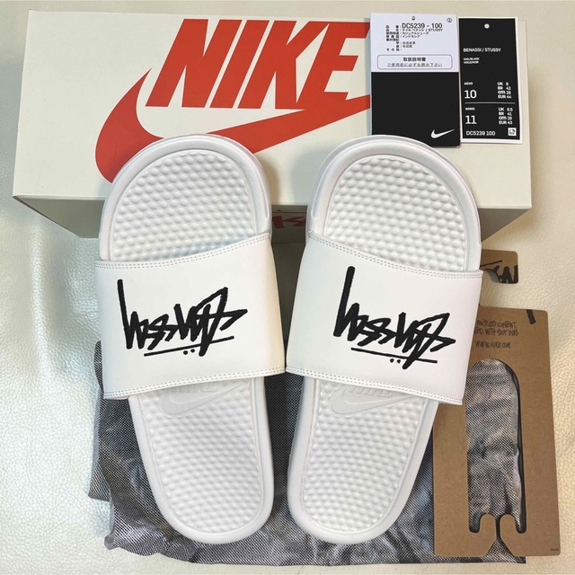 US10カラーNIKE x Stussy BENASSI ベナッシ 28cm Sail