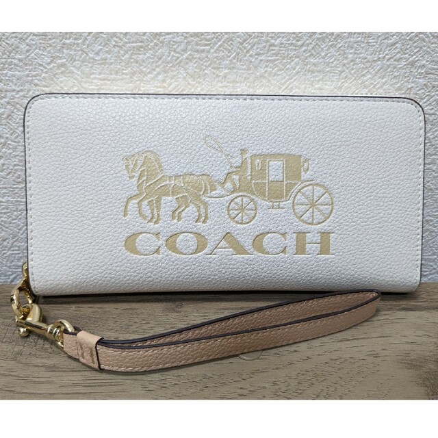 COACH(コーチ)の新品　コーチ長財布　馬車ホワイト レディースのファッション小物(財布)の商品写真