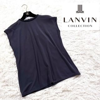 ランバンコレクション(LANVIN COLLECTION)の【LANVIN COLLECTION】バックシャン フリル とろみブラウス 綺麗(シャツ/ブラウス(半袖/袖なし))