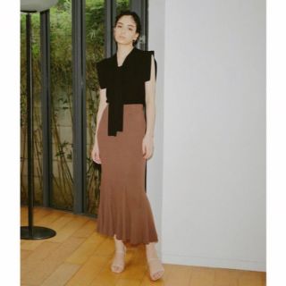 L'Or Mermaid Knit Skirt 黒【新品】(ロングスカート)