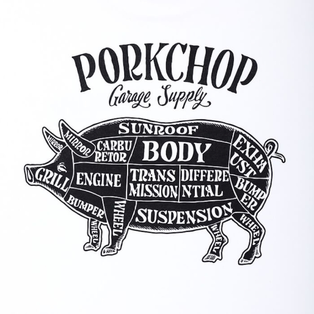 ポークチョップ PORKCHOP ロングスリーブティーシャツ ホワイト L ...