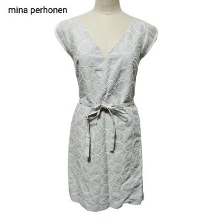 ミナペルホネン(mina perhonen)のmina perhonen  タンバリン フレンチスリーブ ワンピース　ミナペル(ひざ丈ワンピース)