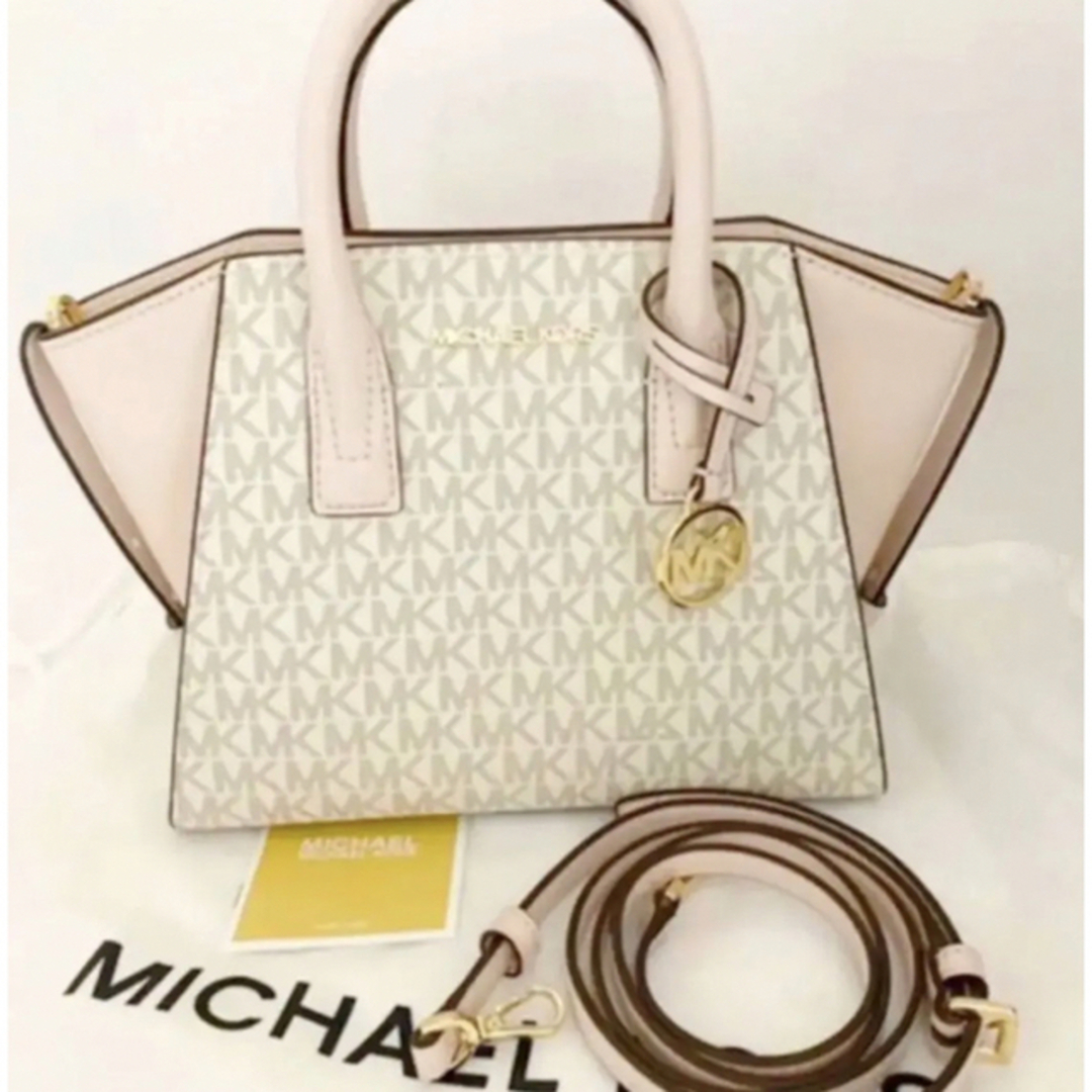 Michael Kors(マイケルコース)のマイケルコース MKシグネチャー スモールサッチェル ピンク 保存袋つき レディースのバッグ(ショルダーバッグ)の商品写真