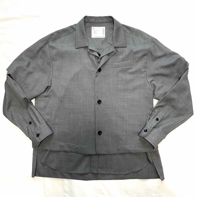 sacai(サカイ)のsacai 22aw Suiting Layered Shirt size3 メンズのトップス(シャツ)の商品写真