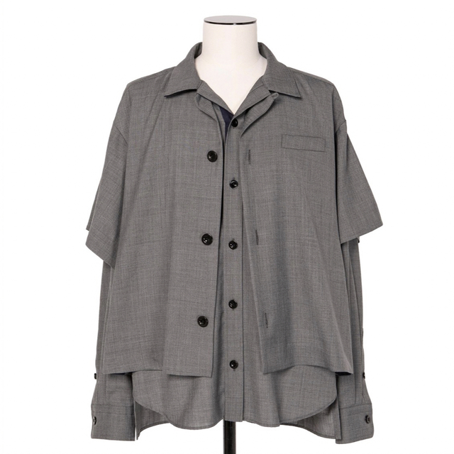 満点の sacai 22aw Suiting Layered Shirt size3 | www.centralheating.com