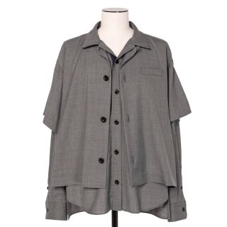 サカイ(sacai)のsacai 22aw Suiting Layered Shirt size3(シャツ)