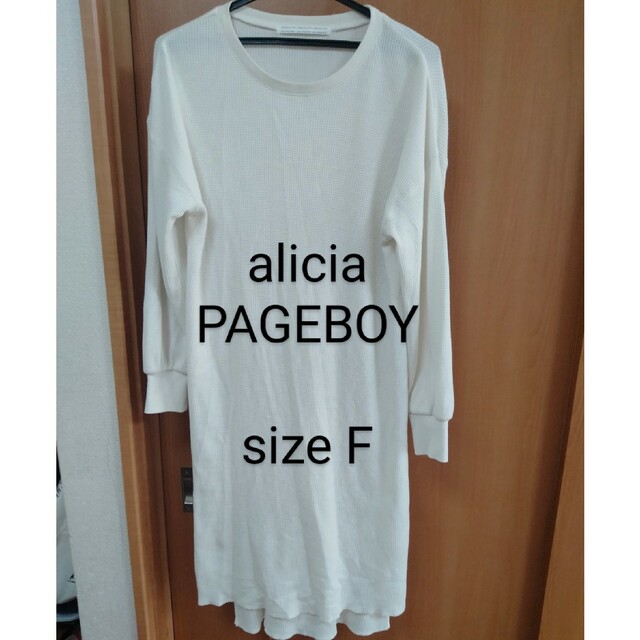 PAGEBOY 『Alicia PAGEBOY』ページボーイ (F) ワンピース ホワイト白の通販 by オトモ alicia PAGEBOY 花柄ワンピース ホワイト