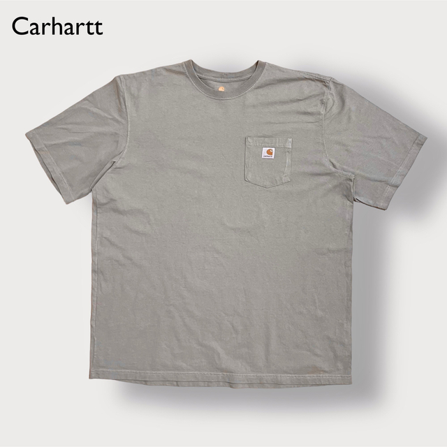 carhartt(カーハート)の【Carhartt】2XL ビッグシルエット ポケT カーハート ベージュ 古着 メンズのトップス(Tシャツ/カットソー(半袖/袖なし))の商品写真