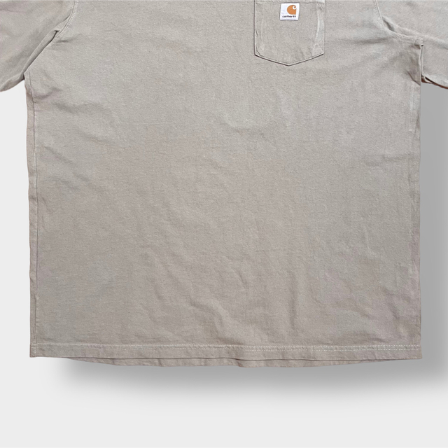 carhartt(カーハート)の【Carhartt】2XL ビッグシルエット ポケT カーハート ベージュ 古着 メンズのトップス(Tシャツ/カットソー(半袖/袖なし))の商品写真