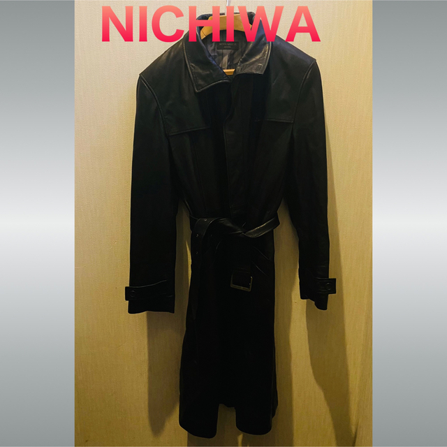 ニチワ 本革 トレンチコート メンズのジャケット/アウター(トレンチコート)の商品写真