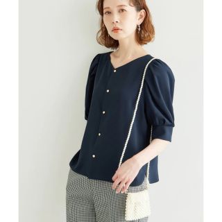 ロペピクニック(Rope' Picnic)のロペピクニック　2WAY とろみ合繊パフスリーブブラウス　トップス(シャツ/ブラウス(半袖/袖なし))