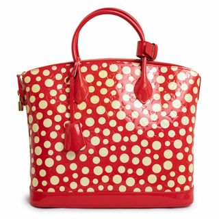 ルイヴィトン(LOUIS VUITTON)のルイ ヴィトン 草間彌生 ロックイット MM ドットインフィニティ ハンドバッグ ヴェルニ エナメル パテントレザー ルージュ レッド 赤 M91423 LOUIS VUITTON（未使用　展示品）(ハンドバッグ)