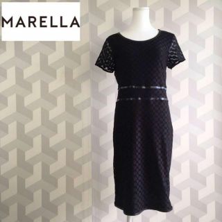 くつろぎカフェタイム 【MARELLA】美品 サイズM レース ドット柄 半袖