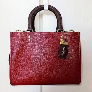 コーチ(COACH)の【正規品】美品 訳あり コーチ ローグ25 C6461  2way レザー(ハンドバッグ)