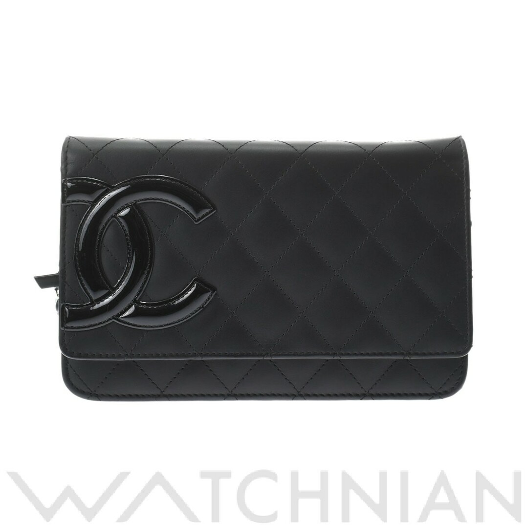 未使用 シャネル CHANEL A46646 19番台 レディース チェーンウォレット カンボンライン ブラック /シルバー金具 カーフスキン