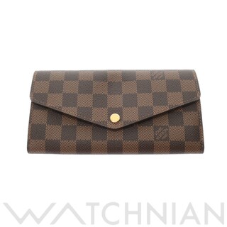 未使用 ルイ ヴィトン LOUIS VUITTON N60114 RFIDタグ（ICチップ） ユニセックス 長財布 ダミエ ブラウン /ローズバレリーヌ ダミエキャンバス