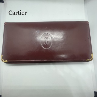 カルティエ(Cartier)のCartier カルティエ 財布 長財布 ワインレッド レディース ブランド(財布)