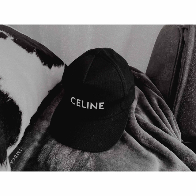 CELINE セリーヌ ブラックロゴキャップＭ正規品-