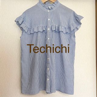 テチチ(Techichi)のTechichi テチチ スタンドフリル切替ブラウス(シャツ/ブラウス(半袖/袖なし))