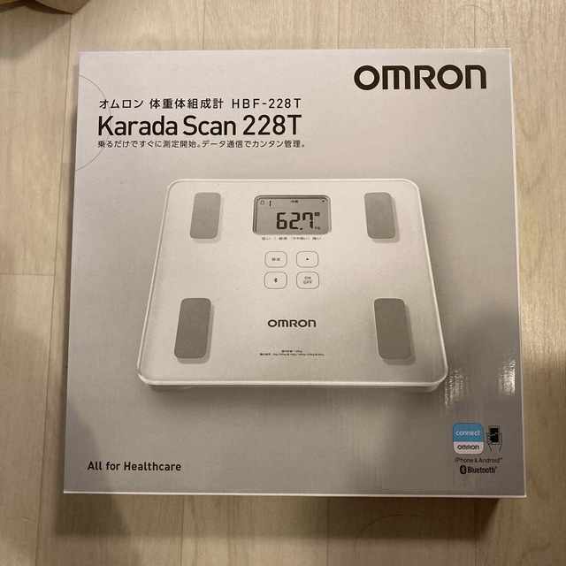 OMRON(オムロン)のオムロン　体重体組成計　HBF-228T カラダスキャン Karada Scan スマホ/家電/カメラの美容/健康(体重計/体脂肪計)の商品写真