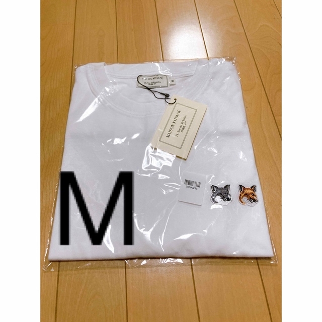 MAISON KITSUNE'(メゾンキツネ)の⑥ M メゾンキツネ　ダブルフォックス　Tシャツ レディースのトップス(Tシャツ(半袖/袖なし))の商品写真