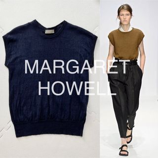 マーガレットハウエル(MARGARET HOWELL)の【MARGARET HOWELL】フレンチスリーブクルーネックニット(ニット/セーター)